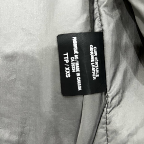 M0851 Gray leather blazer jacket - Picture 5 of 5